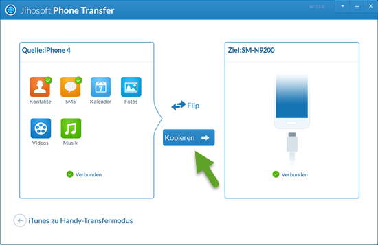 Jihosoft Handy-Datentransfer