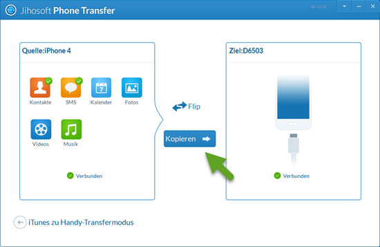 Jihosoft Handy-Datentransfer